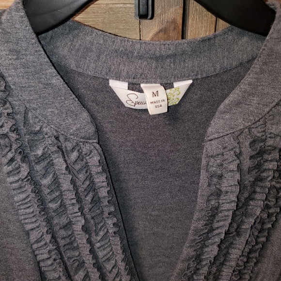 Speechless Dark Gray Ruffled Dress - Picture 7 of 8